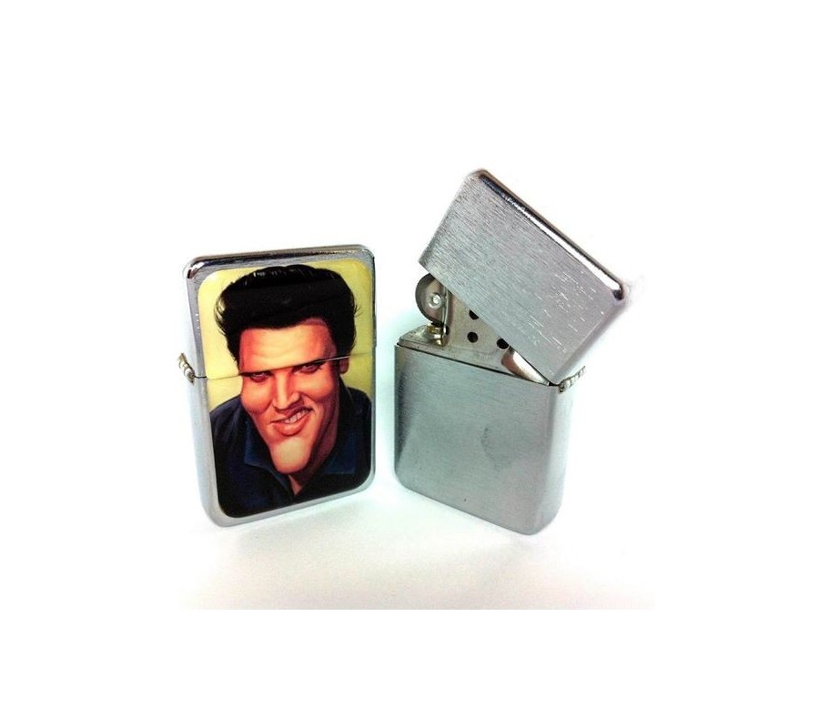 Isqueiro TRISTAR MLC 'Elvis Presley', silver, a gasolina