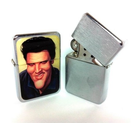 Isqueiro TRISTAR MLC 'Elvis Presley', silver, a gasolina