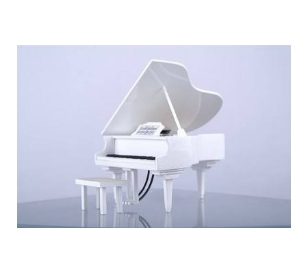 Miniatura piano MUSIC LEGENDS Collection, branco, c/banco