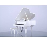 Miniatura piano MUSIC LEGENDS Collection, branco, c/banco