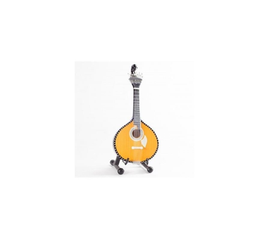 Miniatura guitarra fado MLC MFI-0029, em madeira, c/suporte