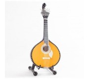 Miniatura guitarra fado MLC MFI-0029, em madeira, c/suporte