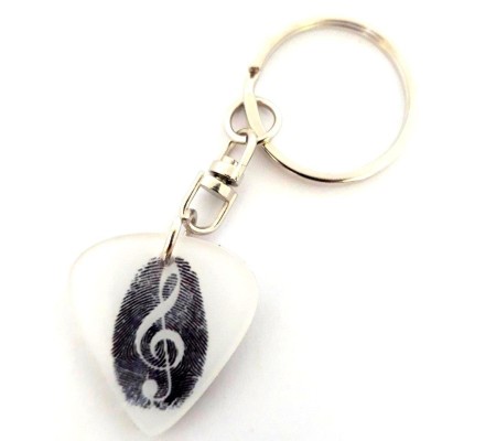 Plectrum shaped acrylic keychains mod. mod. Fingerprint 4