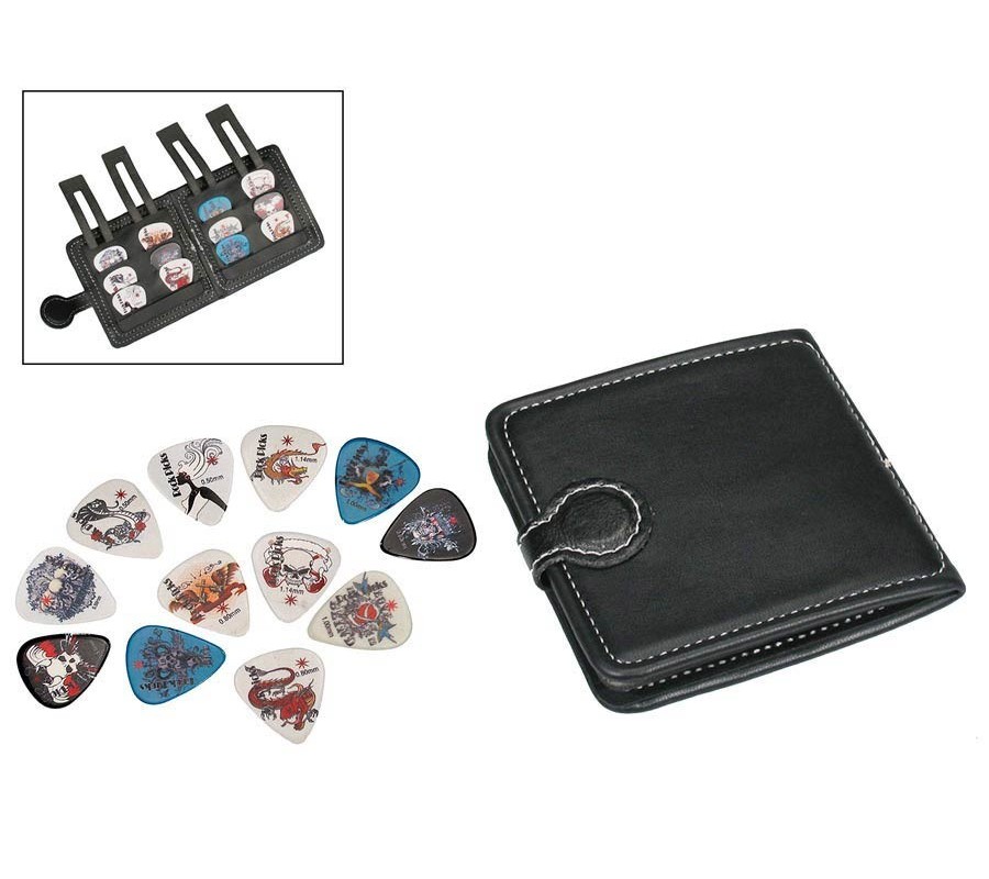 Carteira p/ palhetas BOSTON PP-312, em PVC, c/ 12 palhetas