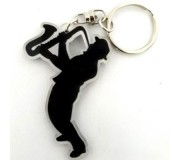 Acrylic keychains mod. sax player silhouette