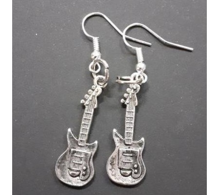 Brincos MUSIC LEGENDS Collection MEA-002, guitarra elétrica, em aço (par)