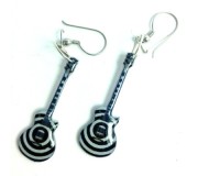 Brincos MUSIC LEGENDS Collection MER-0041, guitarra 'Zakk Wylde', em aço (par)