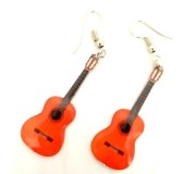 Brincos MUSIC LEGENDS Collection MER-0232, guitarra 'guitarra clássica', em aço (par)