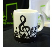 Caneca MUSIC GIFT MG-201, figuras musicais, 'Vista Alegre'