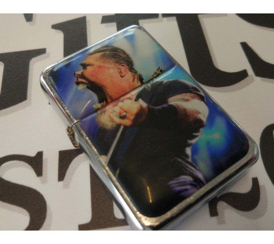 Isqueiro TRISTAR MLC 'James Hetfield / Metallica', silver, a gasolina