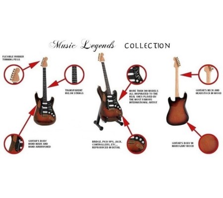 Miniatura guitarra MLC MGT-1908, 'John Petrucci / Cubist Picasso'