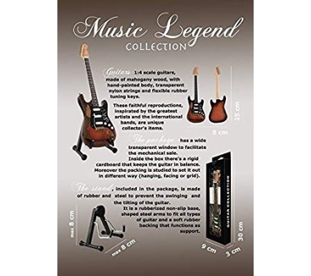 Miniatura guitarra MLC MGT-1908, 'John Petrucci / Cubist Picasso'