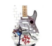 Miniatura guitarra MLC MGT-1205, 'The Wall Tribute (Pink Floyd)' , madeira, c/suporte
