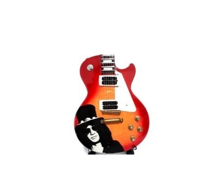 Miniatura guitarra MLC MGT-3018, 'Slash Tribute (Guns N' Roses)' , madeira, c/suporte