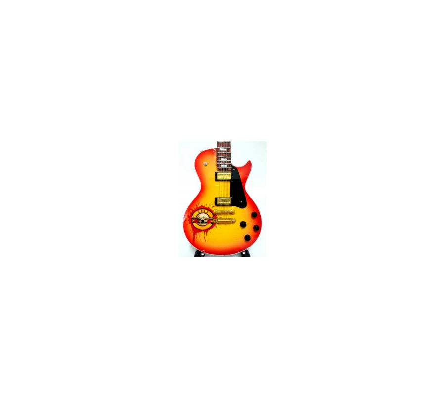Miniatura guitarra MLC MGT-5333, 'Guns N' Roses Tribute', madeira, c/suporte