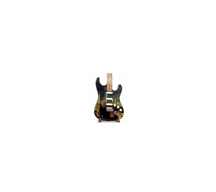 Miniatura guitarra MLC MGT-5791, 'The Animals Tribute (Pink Floyd)' , madeira, c/suporte