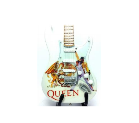 Miniatura guitarra MLC MGT-6699, 'Queen - Tribute', madeira, c/suporte