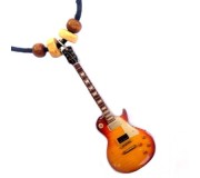 Colar MLC MNK-0110, guitarra 'Gibson Les Paul', em aço & resina 'epoxy'