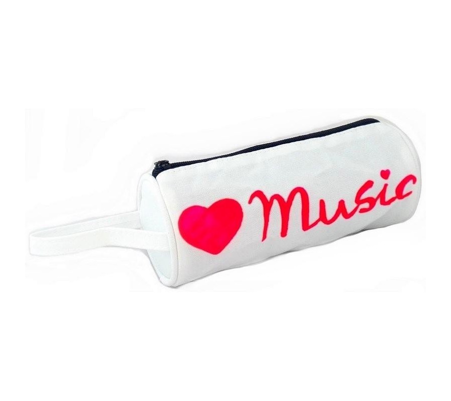 Estojo MLC PCS-0106, 'Love Music', 30x9x9cm, em canvas