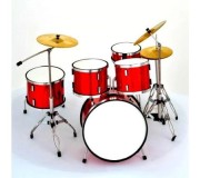 Miniatura bateria MUSIC LEGENDS Collection MDR-0121, 'Red Chrome'