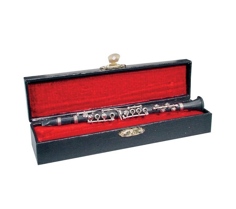 Miniatura clarinete MUSIC GIFTS MCW-150, c/estojo, 15cm