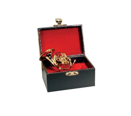 Miniatura trompa MUSIC GIFTS MHN-080, c/estojo, 8 cm