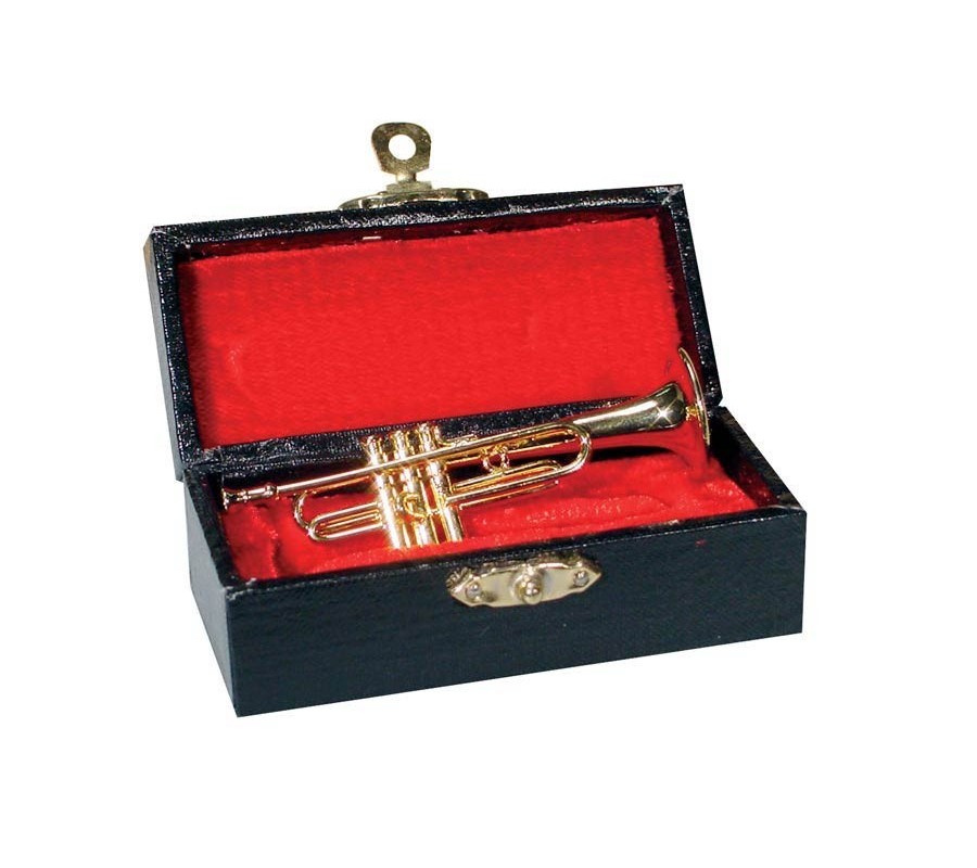 Miniatura trompete MUSIC GIFTS MTR-120, c/estojo, 12cm