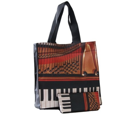 Saco MUSIC GIFT MG1735, piano, em lona