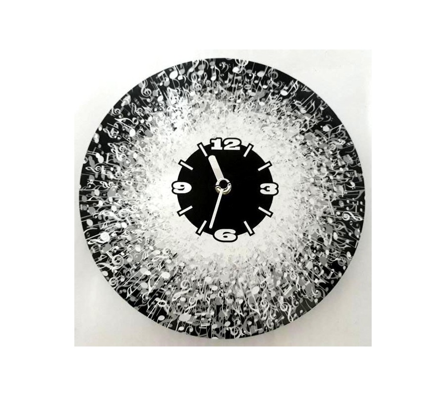 Relógio de parede MLC CLK-0066, 'Music Theme 1', cartão