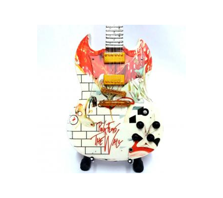 copy of Miniatura guitarra MLC MGT-1205, 'The Wall Tribute (Pink Floyd)' , madeira, c/suporte