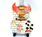 copy of Miniatura guitarra MLC MGT-1205, 'The Wall Tribute (Pink Floyd)' , madeira, c/suporte