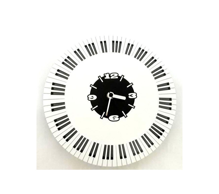 Relógio de parede MLC CLK-0103, 'Piano Keyboard', cartão