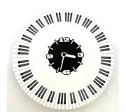 Relógio de parede MLC CLK-0103, 'Piano Keyboard', cartão