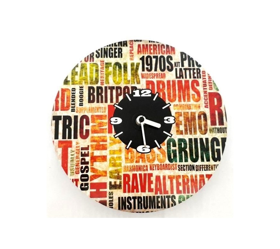 Relógio de parede CLK-0134, 'Music Theme 2', em cartão