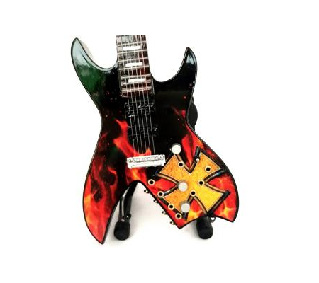 Miniatura guitarra MLC MGT-3100, 'James Hetfield (Metallica) - Brown Cross'