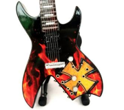 Miniatura guitarra MLC MGT-3100, 'James Hetfield (Metallica) - Brown Cross'
