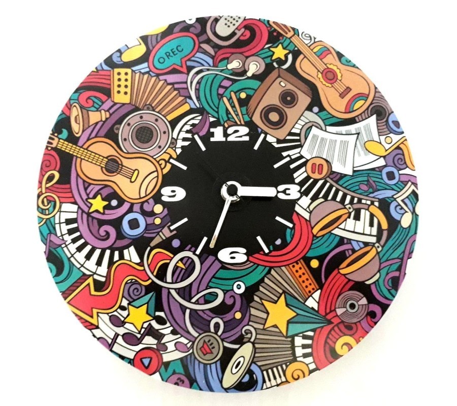 Decorative cardboard wall clock mod. Music Theme 4 (battery not included)