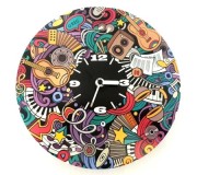 Decorative cardboard wall clock mod. Music Theme 4 (battery not included)