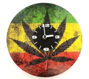 Relógio de parede MLC CLK-0332, 'Ganja', em cartão