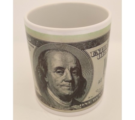 Caneca ONE GIFT STORE '$100 bill', em cerâmica