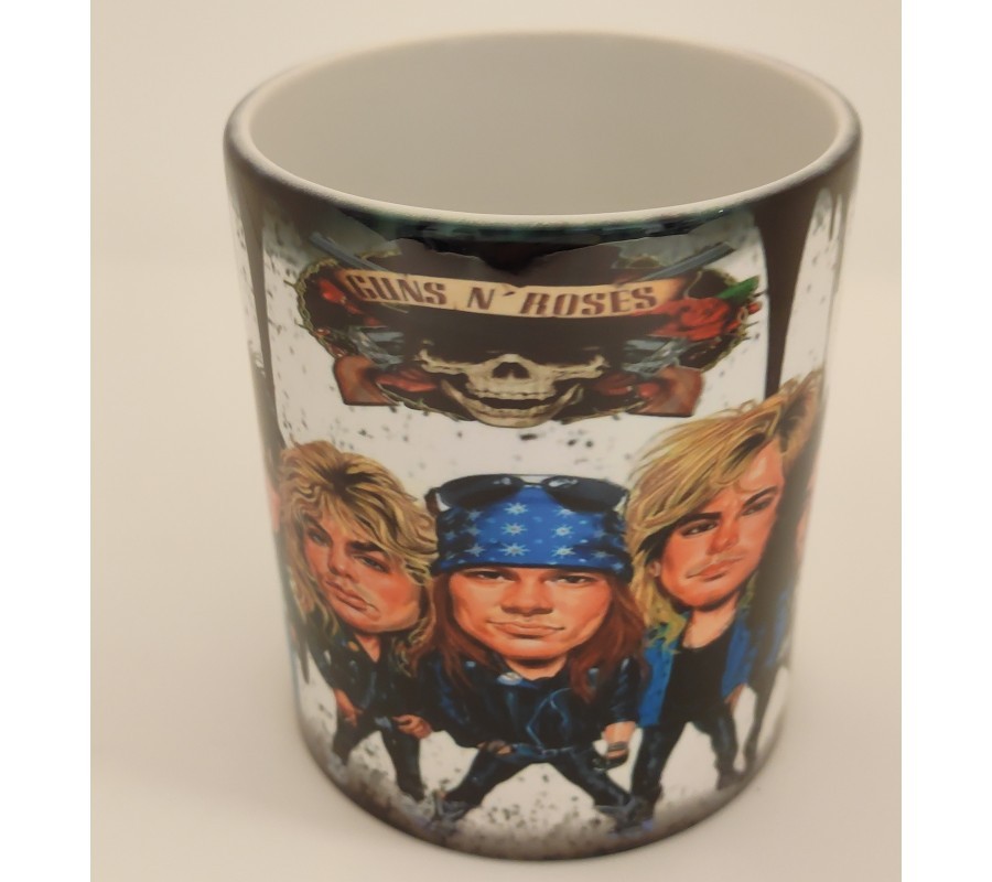 Caneca ONE GIFT STORE 'Guns N' Roses' Caricature 1, em cerâmica