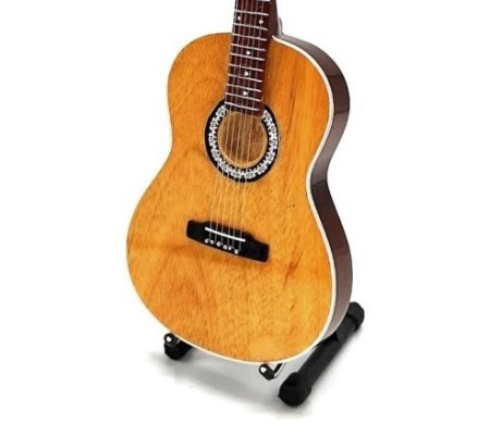 Miniatura guitarra clássica MLC MGT-5920, em madeira, c/suporte