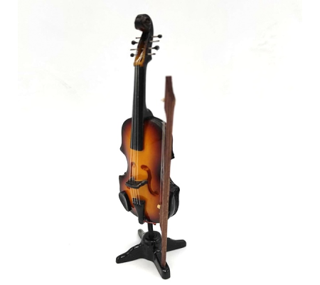 Miniatura violino MLC MIN-0030 Big, madeira, c/suporte