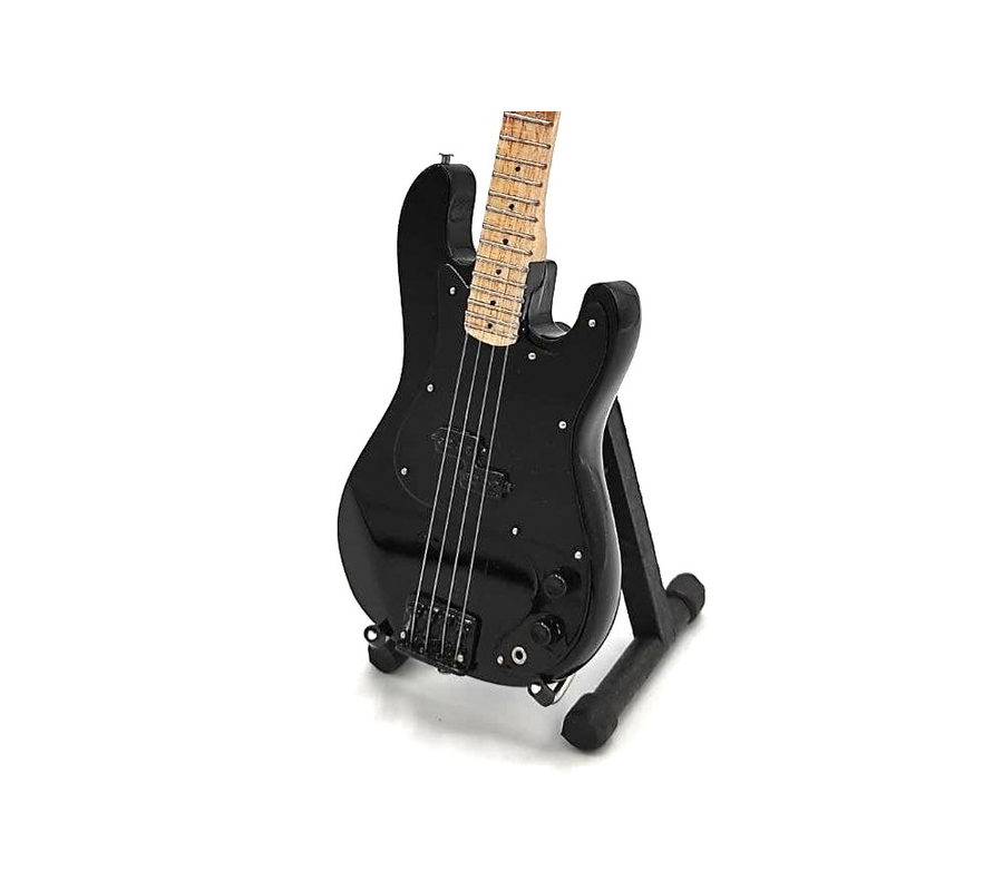 Miniatura guitarra MLC MGT-3131, 'Roger Waters (Pink Floyd)', madeira, c/suporte