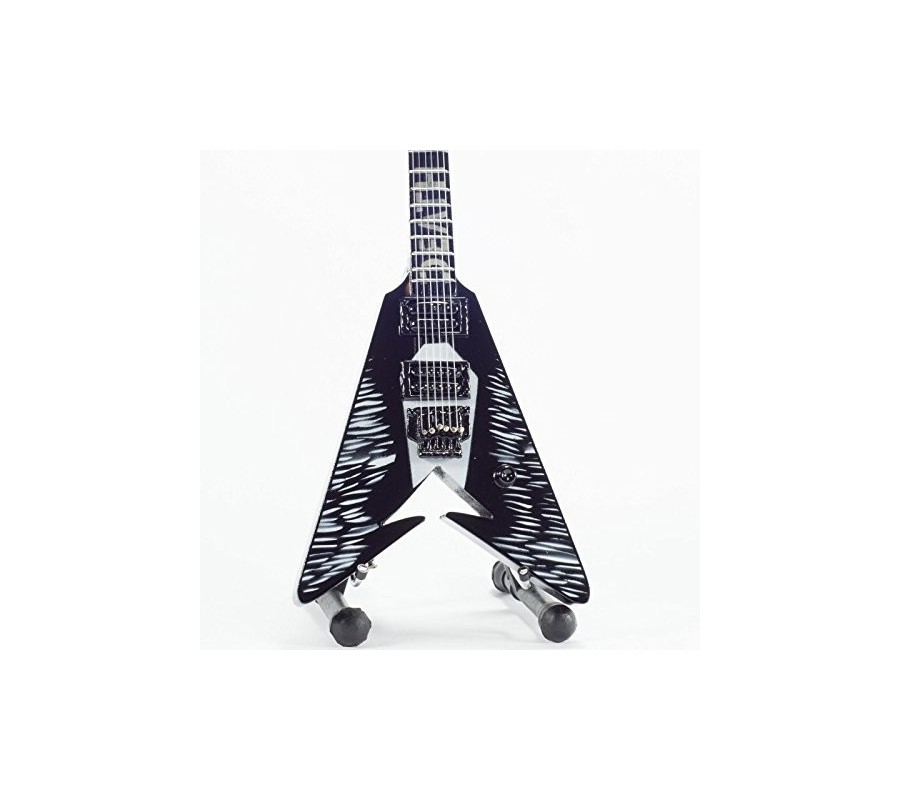 Miniatura guitarra MLC SPE-091, 'Kirk Hammett (Metallica) - Death Magnetic', madeira, c/suporte