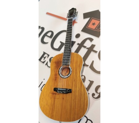 Miniatura guitarra clássica MLC MGT-5920, em madeira, c/suporte