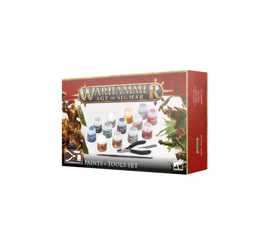 WARHAMMER AGE OF SIGMAR: Paints + Tools Set