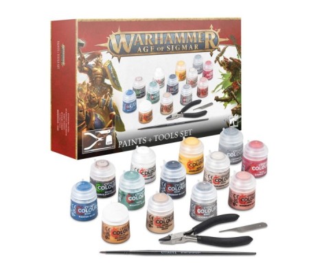 WARHAMMER AGE OF SIGMAR: Paints + Tools Set