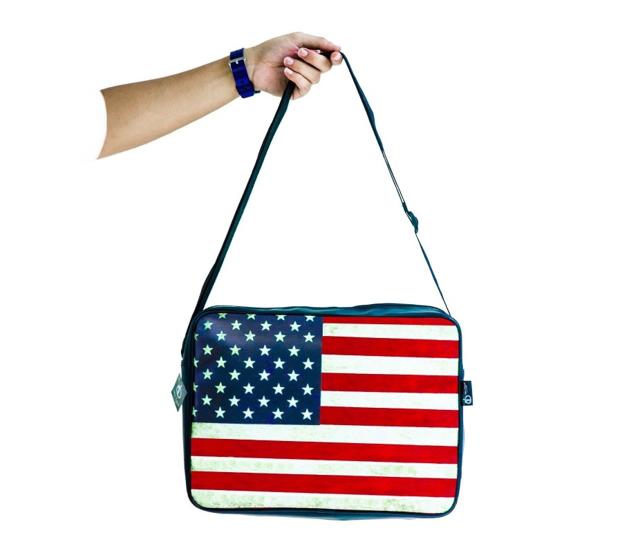 Saco MLC FBG-0027, 'USA Old Flag, em PVC, Folk 1.0 Series