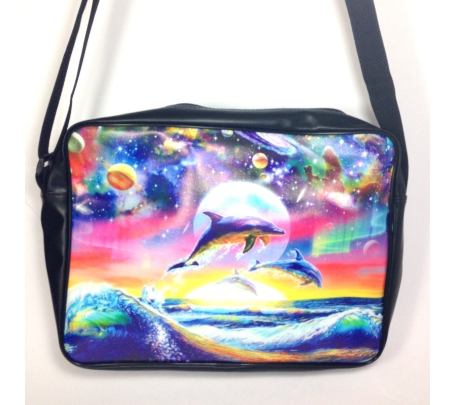 Saco MLC FBG-0102, 'Dolphins', em PVC, Folk 1.0 Series